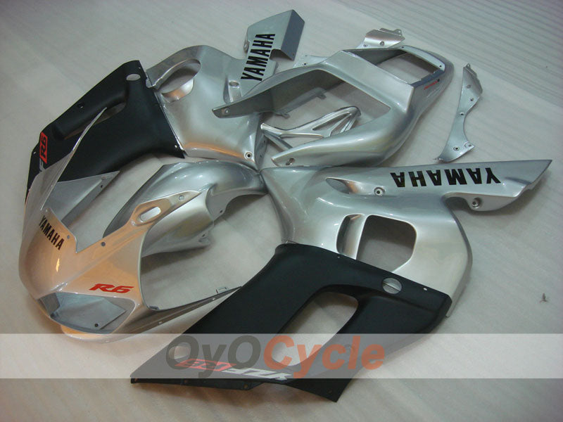 Kit de carénages à injection pour YZF-R6 98-02 - Noir, Argent, Mat - Style d'origine #OYO87906019