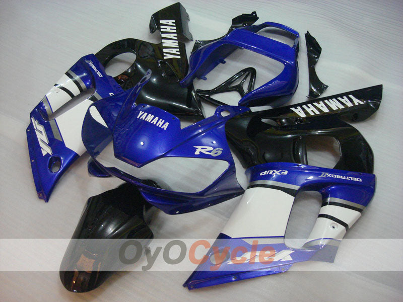 Kit de carénages à injection pour YZF-R6 98-02 - Bleu, Blanc - Style d'origine #OYO87906020