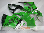 Kit de carénages à injection pour NINJA ZX-6R 00-02 - Vert, Noir - Style d'origine #OYO87906023