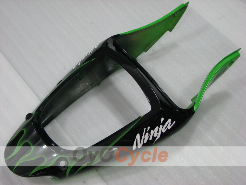 Kit de carénages à injection pour NINJA ZX-6R 00-02 - Vert, Noir - Style d'origine #OYO87906023