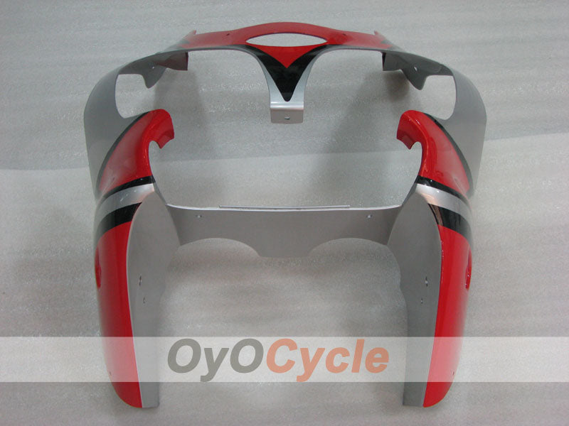 Kit de carénages à injection pour NINJA ZX-6R 00-02 - Rouge, Noir, Argent - Style d'origine #OYO87906024