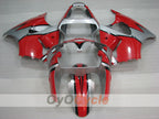 Kit de carénages à injection pour NINJA ZX-6R 00-02 - Rouge, Noir, Argent - Style d'origine #OYO87906024