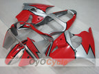 Kit de carénages à injection pour NINJA ZX-6R 00-02 - Rouge, Noir, Argent - Style d'origine #OYO87906024