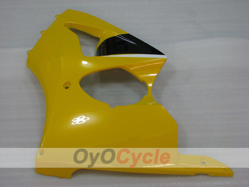 Kit de carénages à injection pour NINJA ZX-6R 00-02 - Jaune, Noir - Style d'origine #OYO87906027