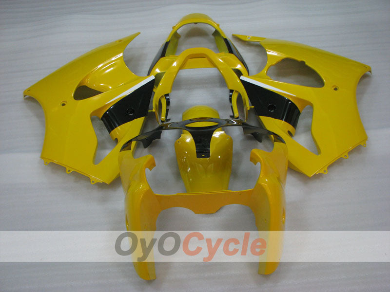 Kit de carénages à injection pour NINJA ZX-6R 00-02 - Jaune, Noir - Style d'origine #OYO87906027