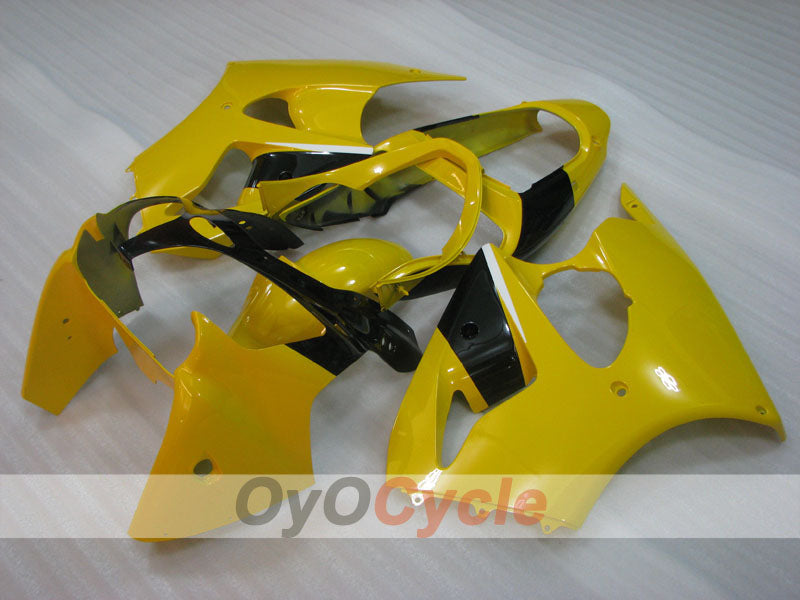 Kit de carénages à injection pour NINJA ZX-6R 00-02 - Jaune, Noir - Style d'origine #OYO87906027