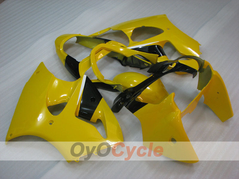 Kit de carénages à injection pour NINJA ZX-6R 00-02 - Jaune, Noir - Style d'origine #OYO87906027