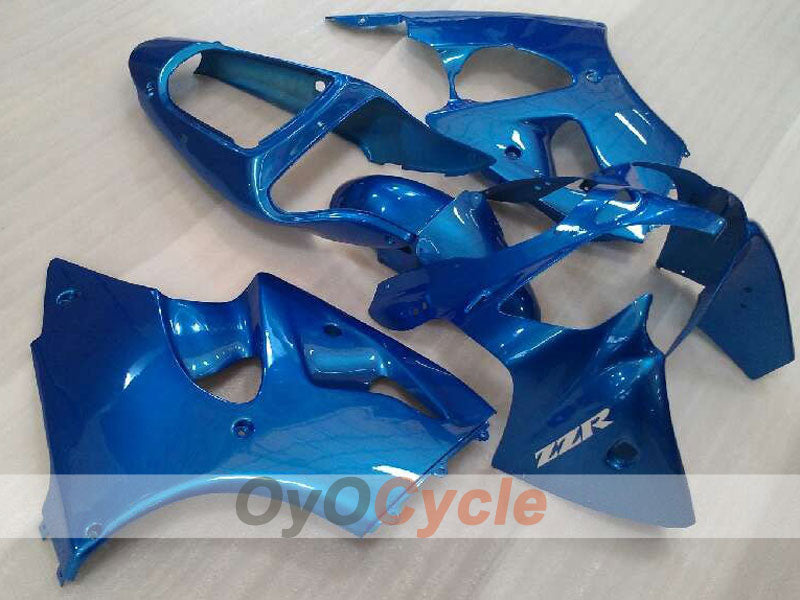 Kit de carénages à injection pour NINJA ZX-6R 00-02 - Bleu - Sans autocollant / décalcomanie, style d'origine #OYO87906028