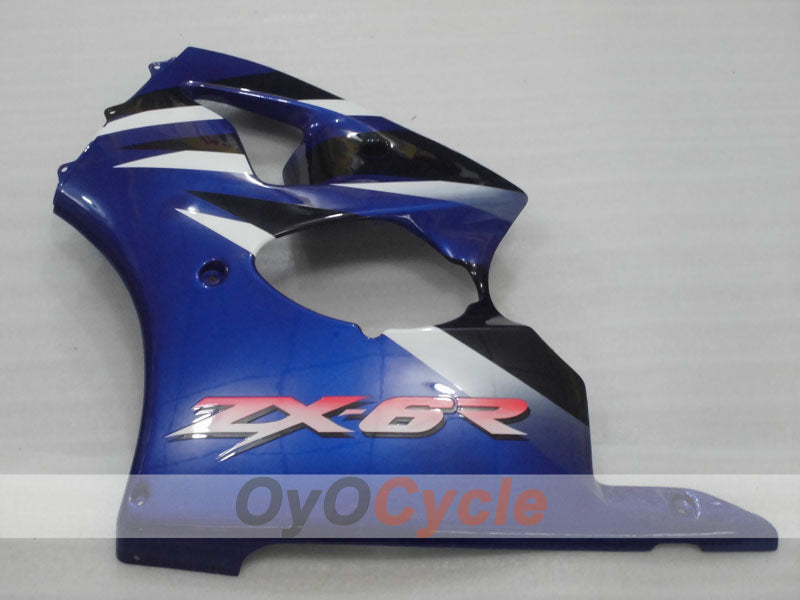 Kit de carénages à injection pour NINJA ZX-6R 00-02 - Bleu, Blanc, Noir - Style d'origine #OYO87906029