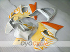 Kit de carénage à injection pour NINJA ZX-6R 00-02 - Orange, Blanc - Flamme #OYO87906030