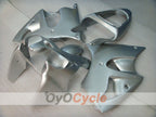 Kit de carénage à injection pour NINJA ZX-6R 00-02 - Argent - Sans autocollant / décalcomanie, style d'usine #OYO87906031