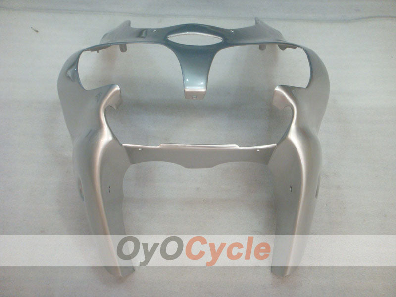 Kit de carénage à injection pour NINJA ZX-6R 00-02 - Argent - Sans autocollant / décalcomanie, style d'usine #OYO87906031