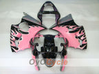 Kit de carénage à injection pour NINJA ZX-6R 00-02 - Noir, Rose - Personnalisé #OYO87906032