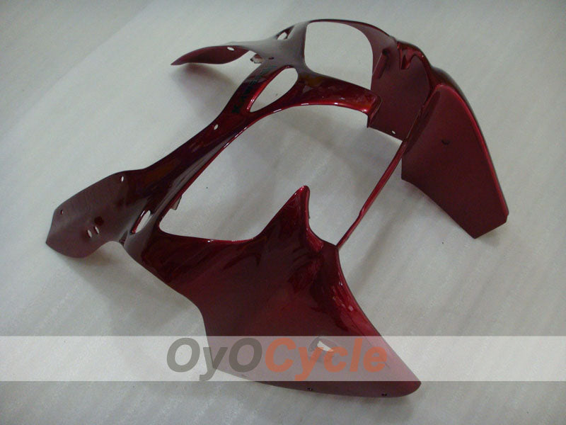 Kit de carénage à injection pour NINJA ZX-6R 00-02 - Rouge, Noir - Flamme #OYO87906035