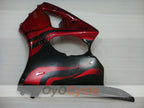 Kit de carénage à injection pour NINJA ZX-6R 00-02 - Rouge, Noir - Flamme #OYO87906035