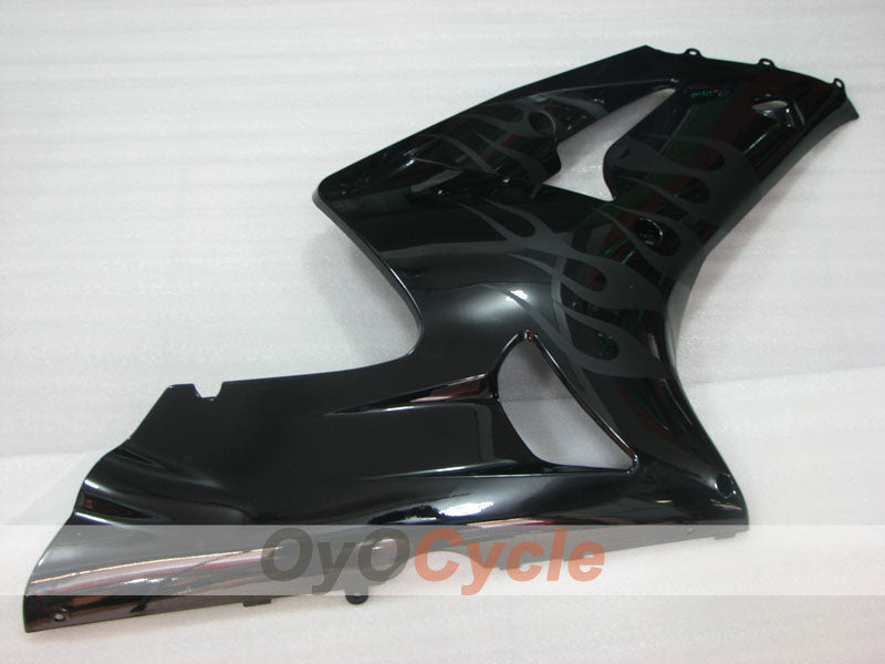 Kit de carénage à injection pour NINJA ZX-6R 03-04 - Noir - Flamme #OYO87906037