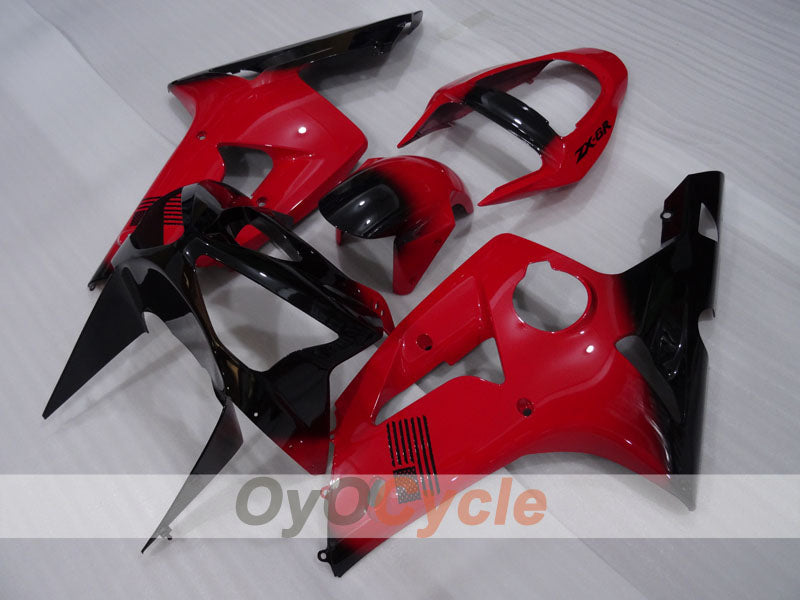 Kit de carénage à injection pour NINJA ZX-6R 03-04 - Rouge, Noir - Style d'usine #OYO87906039 Image secondaire du produit