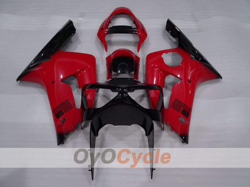 Kit de carénage à injection pour NINJA ZX-6R 03-04 - Rouge, Noir - Style d'usine #OYO87906039