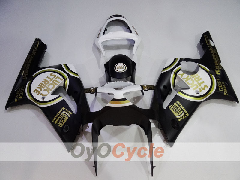 Kit de carénage à injection pour NINJA ZX-6R 03-04 - Blanc, Noir - Lucky Strike #OYO87906041 Image secondaire du produit