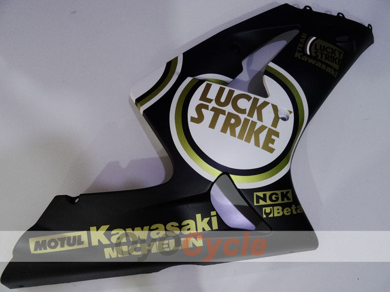 Kit de carénage à injection pour NINJA ZX-6R 03-04 - Blanc, Noir - Lucky Strike #OYO87906041