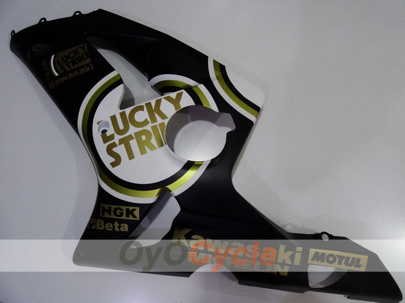 Kit de carénage à injection pour NINJA ZX-6R 03-04 - Blanc, Noir - Lucky Strike #OYO87906041
