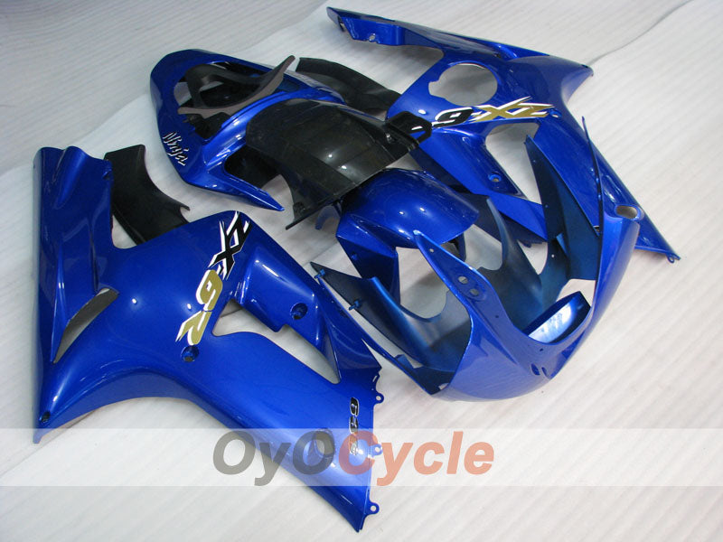 Kit de carénages injectés pour NINJA ZX-6R 03-04 - Bleu - Style d’origine #OYO87906042