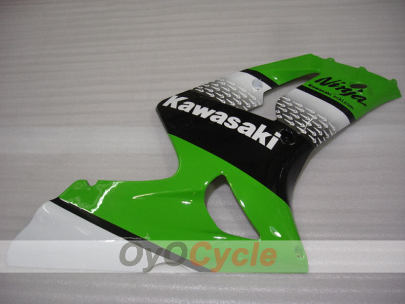 Kit de carénages injectés pour NINJA ZX-6R 03-04 - Vert, Noir - Nakano #OYO87906044