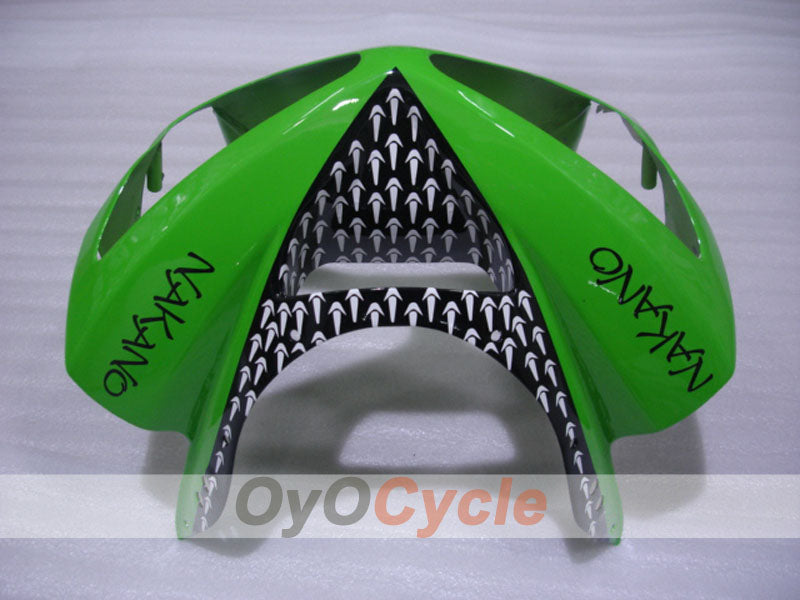 Kit de carénages injectés pour NINJA ZX-6R 03-04 - Vert, Noir - Nakano #OYO87906044