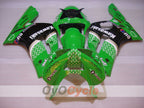 Kit de carénages injectés pour NINJA ZX-6R 03-04 - Vert, Noir - Nakano #OYO87906045