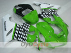 Kit de carénages injectés pour NINJA ZX-6R 05-06 - Vert, Blanc - Style d’origine #OYO87906047