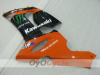 Kit de carénages injectés pour NINJA ZX-6R 05-06 - Orange, Noir - Monster #OYO87906048