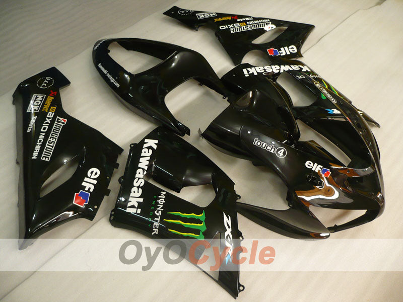 Kit de carénages injectés pour NINJA ZX-6R 05-06 - Noir - Monster #OYO87906049