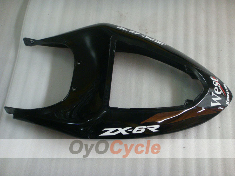 Kit de carénage à injection pour NINJA ZX-6R 05-06 - Blanc, Noir - West #OYO87906055
