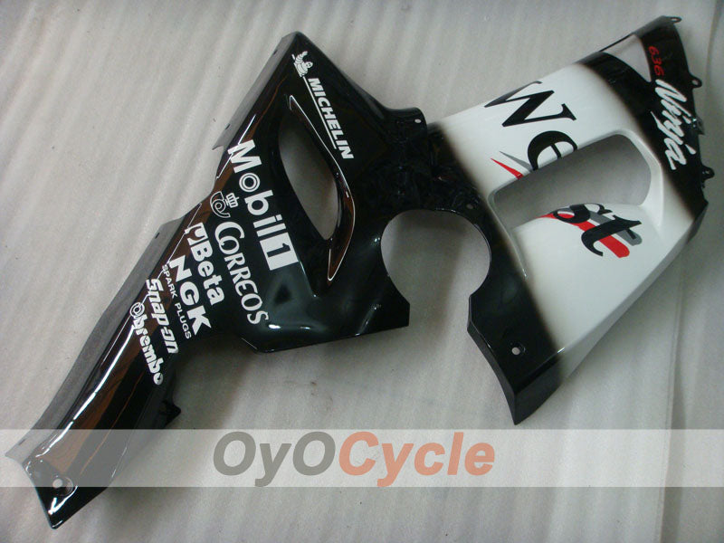 Kit de carénage à injection pour NINJA ZX-6R 05-06 - Blanc, Noir - West #OYO87906055