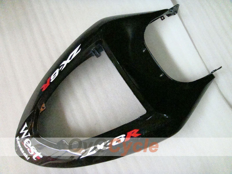 Kit de carénage à injection pour NINJA ZX-6R 05-06 - Blanc, Noir - West #OYO87906056