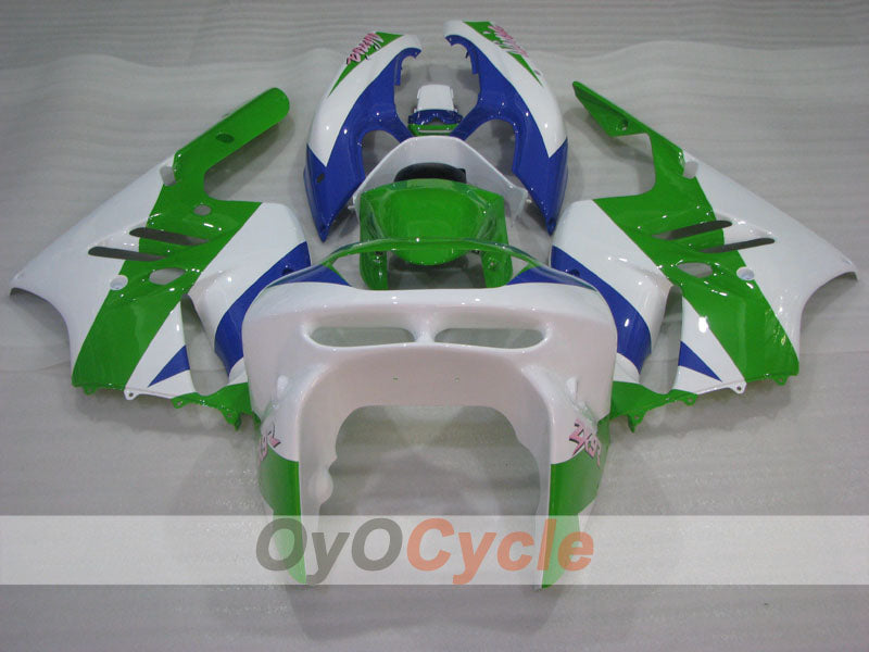 Kit de carénage pour NINJA ZX-9R 94-97 - Vert, bleu, blanc - Style d'origine #OYO87906074