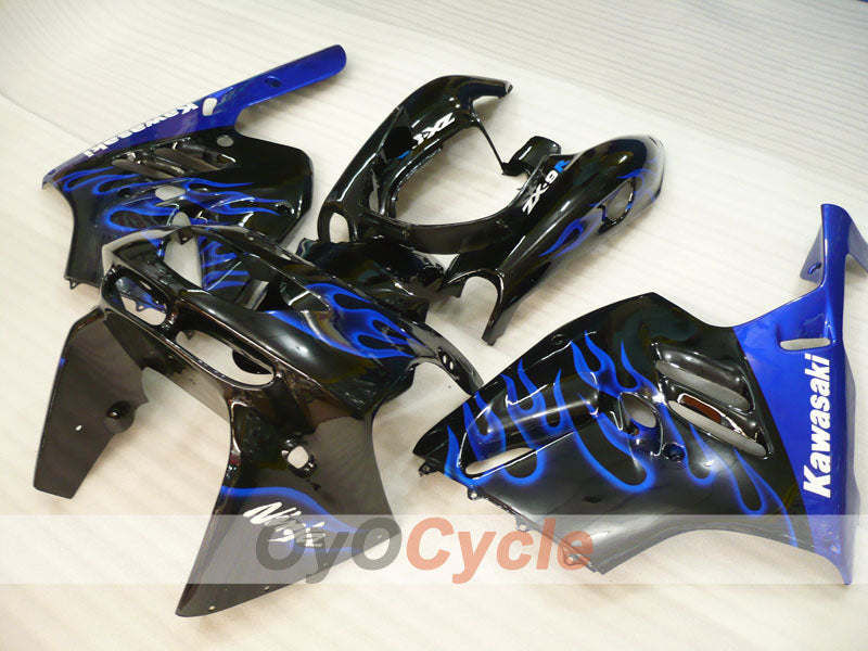 Kit de carénage pour NINJA ZX-9R 94-97 - Bleu, noir - Flamme #OYO87906075