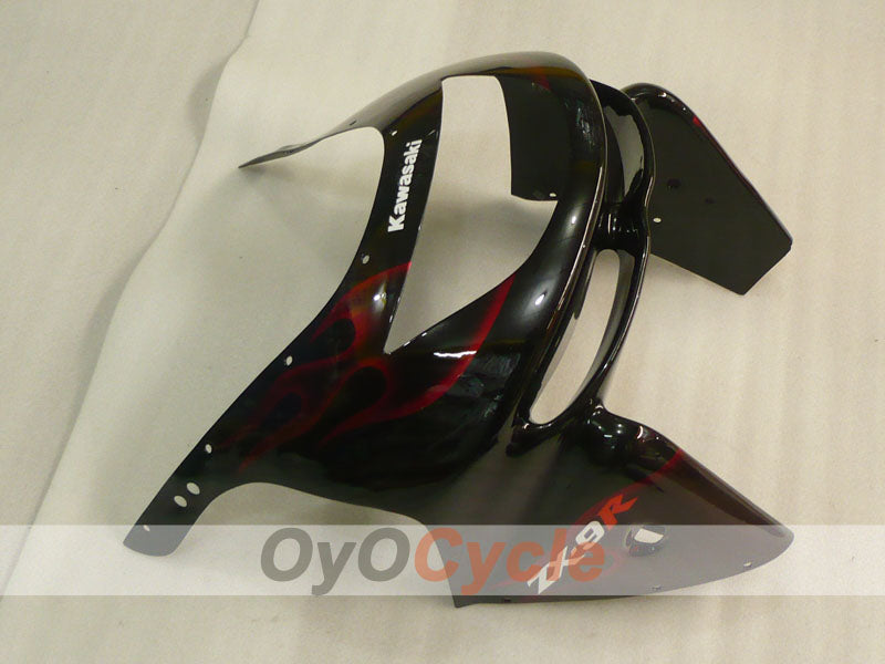 Kit de carénage pour NINJA ZX-9R 98-99 - Rouge, Noir - Flamme #OYO87906084