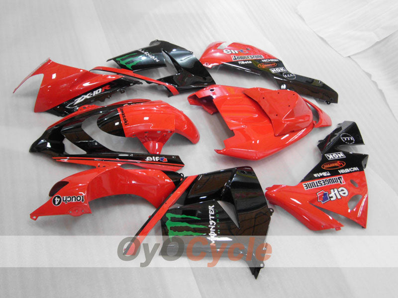 Kit de carénage à injection pour NINJA ZX-10R 04-05 - Rouge, Noir - Monster #OYO87906087