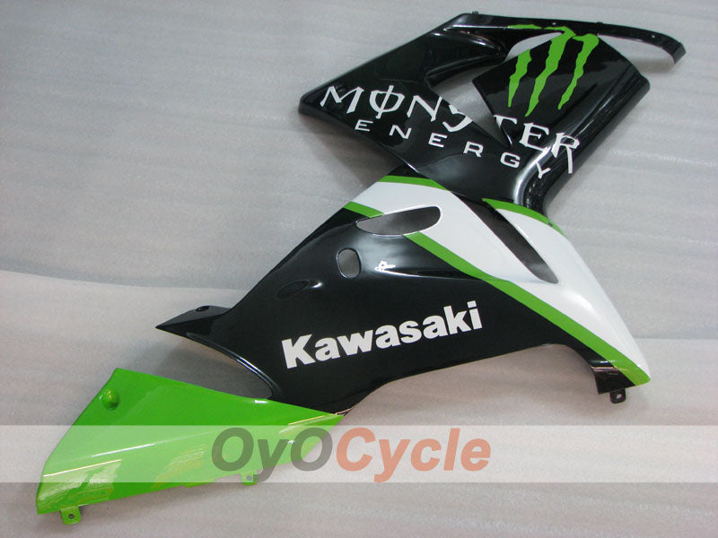 Kit de carénage à injection pour NINJA ZX-10R 04-05 - Vert, Blanc, Noir - Monster #OYO87906089