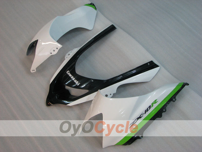 Kit de carénage à injection pour NINJA ZX-10R 04-05 - Vert, Blanc, Noir - Monster #OYO87906089