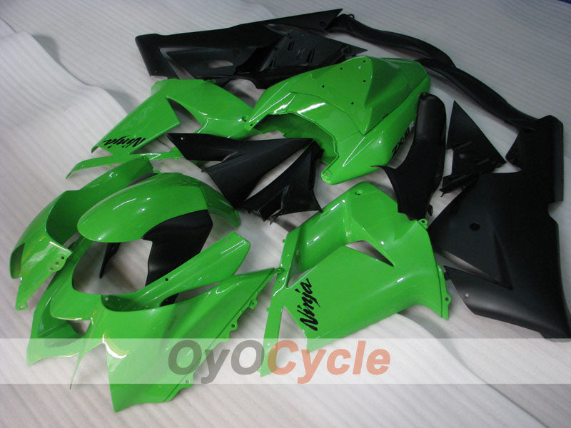 Kit de carénage à injection pour NINJA ZX-10R 04-05 - Vert, Noir - Style d'origine #OYO87906090