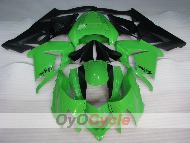 Kit de carénage à injection pour NINJA ZX-10R 04-05 - Vert, Noir - Style d'origine #OYO87906090