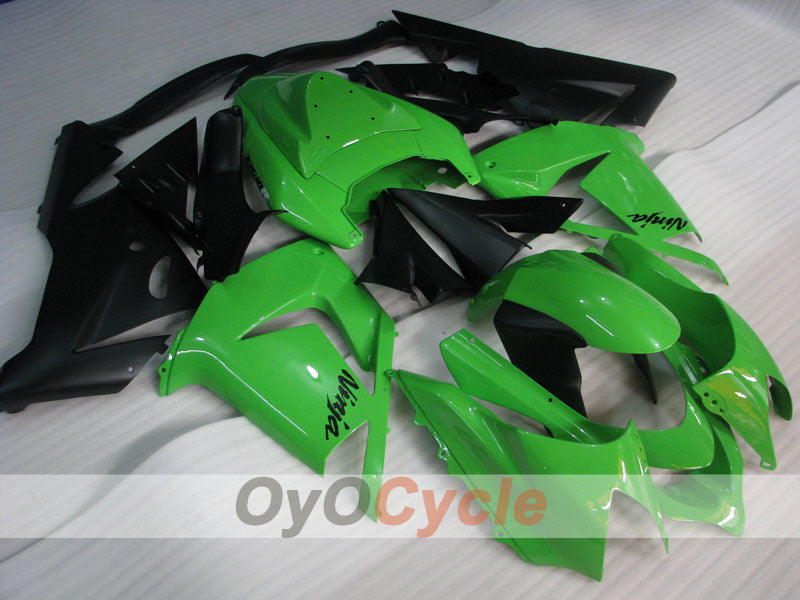 Kit de carénage à injection pour NINJA ZX-10R 04-05 - Vert, Noir - Style d'origine #OYO87906090