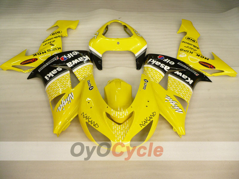 Kit de carénage à injection pour NINJA ZX-10R 06-07 - Jaune - Nakano #OYO87906091