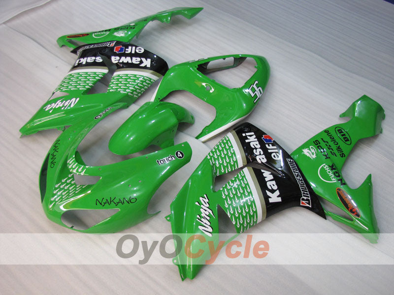 Kit de carénages injectés pour NINJA ZX-10R 06-07 - Vert, Noir - Nakano #OYO87906093