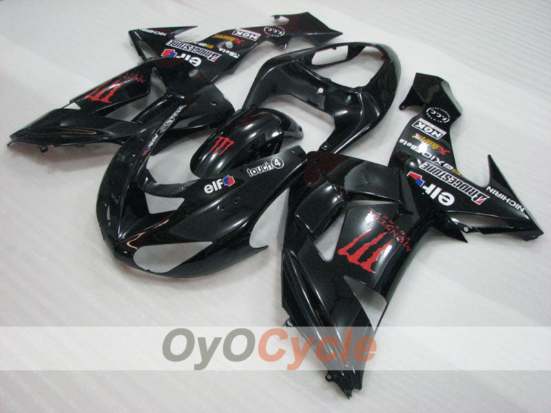 Kit de carénages injectés pour NINJA ZX-10R 06-07 - Noir - Monster #OYO87906095