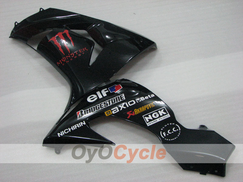 Kit de carénages injectés pour NINJA ZX-10R 06-07 - Noir - Monster #OYO87906095