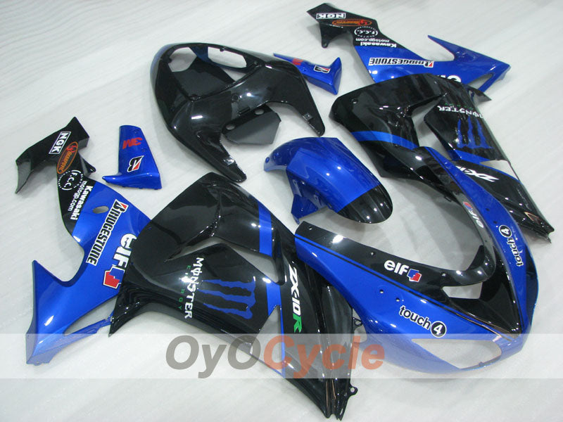 Kit de carénages injectés pour NINJA ZX-10R 06-07 - Bleu, Noir - Monster #OYO87906098 Image principale du produit
