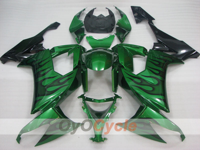 Kit de carénages injectés pour NINJA ZX-10R 08-10 - Vert, Noir - Flame #OYO87906100 Image secondaire du produit